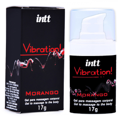 VIBRATION! GEL PARA MASSAGEM ELETRIZANTE 17G - INTT MORANGO