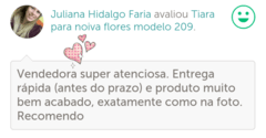 Avaliação tiara de noiva modelo 209 | Lovy Noivas