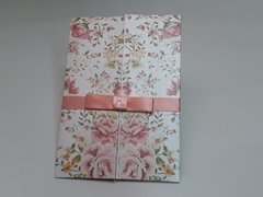 Convite Casamento Floral com laço modelo 1 na internet