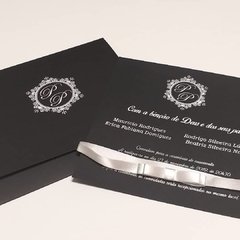 Convite Preto com Hot Stamping