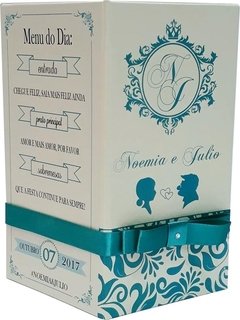 Menu de Casamento com laço channel