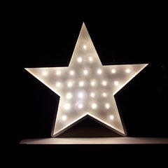 Velador Estrella Madera Led a pilas - comprar online