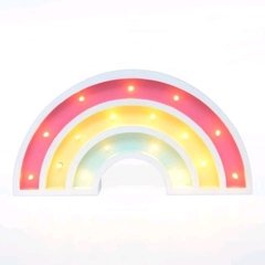 Velador Arcoiris Madera Led a Pilas - comprar online