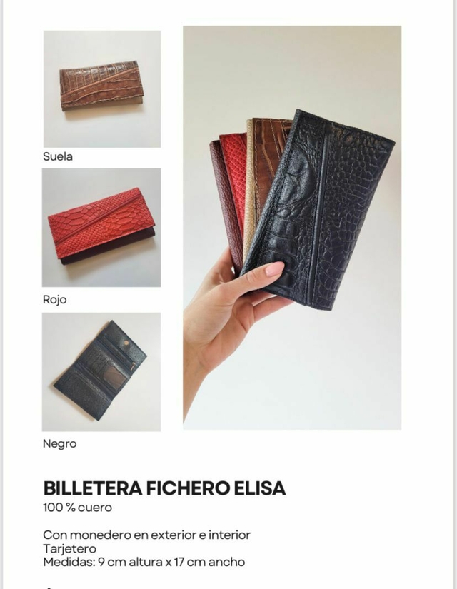 Billetera Fichero Elisa (Cuero) - comprar online