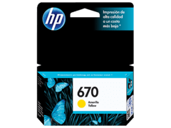 Tinta Amarilla HP 670 [CZ116AL] - comprar online