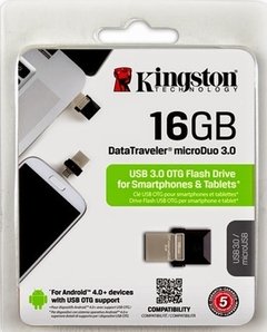 Pen Drive USB 16GB Kingstom DUO [PEN16GKINGDUO - comprar online