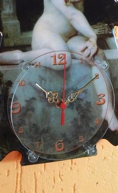 Relógio Arte 004 - Lamour Au Papillon - Acrílico Com Resina - loja online