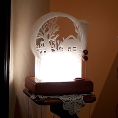 Luminária de silhueta Bucólico na internet