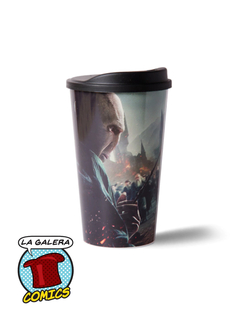 VASO CON TAPA PLASTICO - HARRY POTTER RELIQUIAS DE LA MUERTE (HARRY Y VOLDEMORT) - comprar online