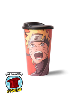 VASO CON TAPA PLASTICO - NARUTO