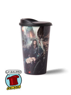 VASO CON TAPA PLASTICO - HARRY POTTER RELIQUIAS DE LA MUERTE (HARRY Y VOLDEMORT) en internet