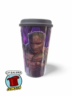 VASO CON TAPA GUARDIANES DE LA GALAXIA GROOT - MARVEL