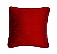 Capa para Almofada Seda Rústica - Vermelha - 50x50cm