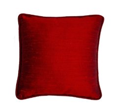 Capa para Almofada Seda Rústica - Vermelha - 50x50cm - comprar online