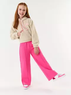 Calça Wide Leg Básica Rosa 14849 Abrange - comprar online