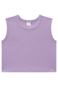 BLUSA CANELADA BASICA LILAS INFANTI