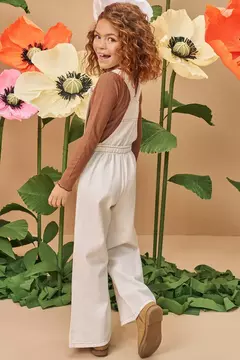 CONJUNTO DE BLUSA EM CANELADO MAUI COM JARDINEIRA WIDE LEG EM SARJA PITA 70705 INFANTI na internet