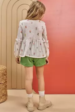 CONJUNTO DE BATA EM MALHA WAVE COM SHORT SAIA EM SARJA PITA 71635 INFANTI na internet