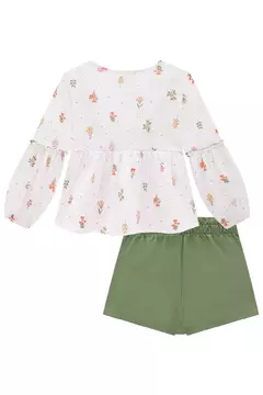 Imagem do CONJUNTO DE BATA EM MALHA WAVE COM SHORT SAIA EM SARJA PITA 71635 INFANTI