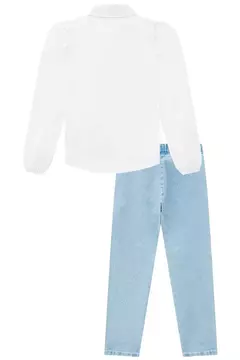Conjunto de Camisa em Viscose com Calça em Jeans Bellini com Elastano 68761 Infanti - comprar online