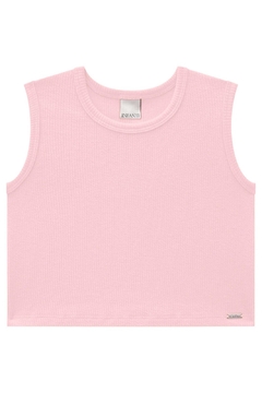 BLUSA CANELADA BASICA ROSA BEBÊ INFANTI