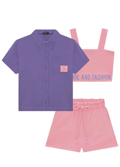 TRIO CROPPED SHORT E CAMISA