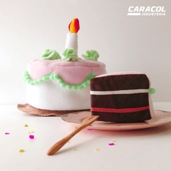 Torta de cumpleaños + porcion (TELA)