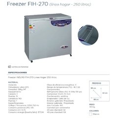 INELRO FREEZER FIH-270 en internet