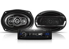 Combo Estereo 52W USB y Juego 2 Parlantes 6X9 B52 600W