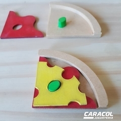 Juego de pizza en madera en internet