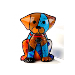 Escultura Romero Britto Cachorro Boxer Resina - comprar online