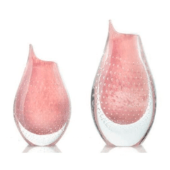 Par de Vasos Cristal Murano Rosé