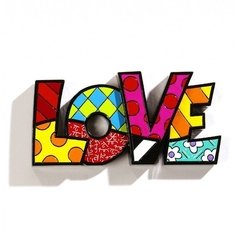 Palavra Romero Britto Love Resina - comprar online