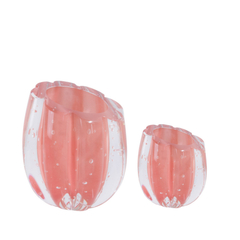 Par de vasos  Murano Marselha cor Quartzo Rose  cristais Labone -Compre online na Paiva Presentes 