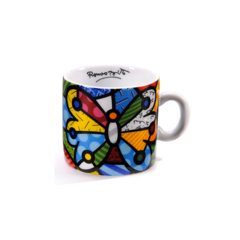 Romero Britto Caneca Mini Borboleta Cerâmica