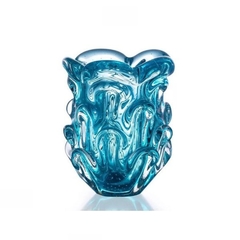 Mini Vaso de Murano com bolhas Azul