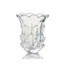 Vaso Murano Escamas Cristal Transparente