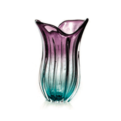 jogo de vasos de Cristal Murano Azul com Lilás - comprar online
