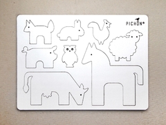 Stencil + encastre: ANIMALES DE LA GRANJA - comprar online