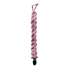Portachupete Crochet rosa