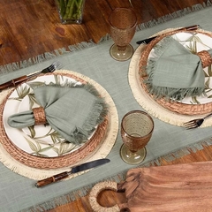 PORTA GUARDANAPO RATTAN - CONJUNTO COM 4 - EntreLaço Presentes