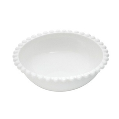 BOWL BRANCO DE PORCELANA COM BOLINHAS NA BORDA - UNIDADE