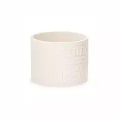 CACHEPOT BRANCO EM CIMENTO 15CM