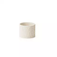 CACHEPOT BRANCO EM CIMENTO 12CM