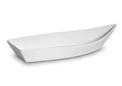 TRAVESSA BARCO PARA COMIDA JAPONESA BRANCO 36x16CM