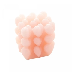 VELA DE PARAFINA HEART CUBE ROSE 6,5CM