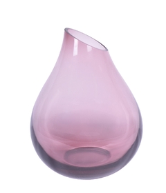 VASO DE VIDRO PURPURA 18x13CM