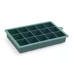 FORMA DE SILICONE ESTRUTURADA 15 CUBOS VERDE ESCURO