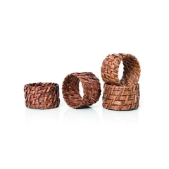 PORTA GUARDANAPO RATTAN - CONJUNTO COM 4