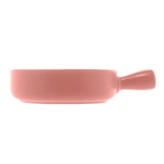 MINI TRAVESSA COM CABO PORCELANA NÓRDICA ROSA MATT 20x15x5cm na internet